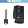 X Autohaux Mozb31eg Car Key Fob Shell 3 Button Remote Control Case Keyless Entry Housing Replacement For Toyota Prius 2004-2009