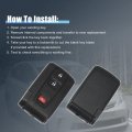 X Autohaux Mozb31eg Car Key Fob Shell 3 Button Remote Control Case Keyless Entry Housing Replacement For Toyota Prius 2004-2009