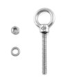 Threaded Eyebolts 50 Pack 1 4 In X 2 Long Stainless Steel Marine Grade Shoulder Eye Bolt With Nuts Wd15179