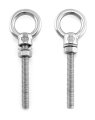Threaded Eyebolts 50 Pack 1 4 In X 2 Long Stainless Steel Marine Grade Shoulder Eye Bolt With Nuts Wd15179