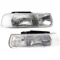 Chevy Tahoe Headlight Assembly Pair 2000 2006 Driver And Passenger Side Capa Certified Replaces Gm2502187 16526133 16526134 