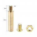 Uxcell M4 Hex Brass Standoff Spacer 25mm 6mm Male-female Threaded Pillar Screw Nut Kit For Pcb Motherboard Computer Circuit