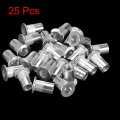 Uxcell 8-32 Rivet Nuts Aluminium Alloy Knurled Flat Head Threaded Insert Nut Silver 25pcs