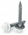 Hex Washer Head Hi-lo Thread Mechanical Galvanized Roofing Screws White Finish 10 X 2-1 2 Qty 100 