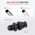 2 Pcs 6an Compression Fitting For 5 16 In Hardline Aluminum Brass Ferrule 37 Degrees Seal Fuel Line Adapter 9 18 Unf Thread