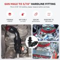 2 Pcs 6an Compression Fitting For 5 16 In Hardline Aluminum Brass Ferrule 37 Degrees Seal Fuel Line Adapter 9 18 Unf Thread