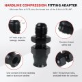 2 Pcs 6an Compression Fitting For 5 16 In Hardline Aluminum Brass Ferrule 37 Degrees Seal Fuel Line Adapter 9 18 Unf Thread