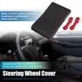 Hand Sewn Steering Wheel Cover Stitch With Needle And Thread Universal Fit 15 4-16 Inch 39-40 5cm Diameter For Car Suv