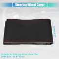 Hand Sewn Steering Wheel Cover Stitch With Needle And Thread Universal Fit 15 4-16 Inch 39-40 5cm Diameter For Car Suv
