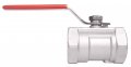 Durachoice Standard Port Stainless Steel Ball Valve W Non-locking Red Handle S S 304 1 000 Psi Wog 