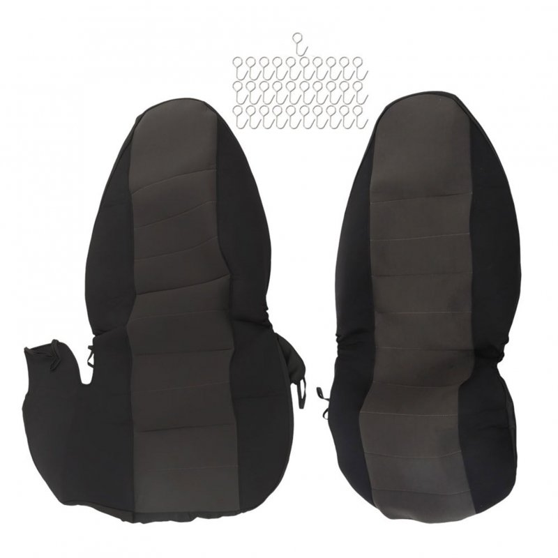 Front High Back Seat Covers For 1998 1999 2000 2001 2002 2003 Ranger Black And Dark Gray 60 40 Splicing Custom Fit Cotton Blend