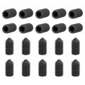 20pcs Set Screws M6x10mm Carbon Steel Cone Point Hex Socket Grub For Machinery Home Repairs And Fixtures Black 