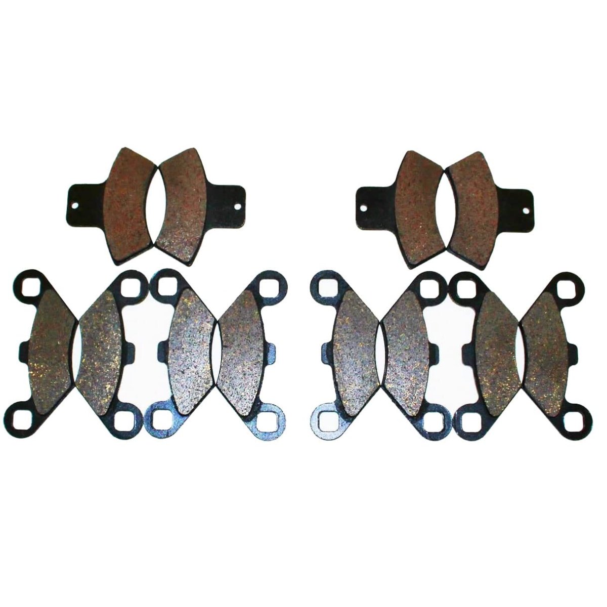 Front And Rear Brake Pads For 2002 Polaris 400 Scrambler Semi Metallic Compound 6 Sets