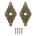 2pcs Cabinet Knob Backplate 2 36 Inch Diamond Shape Brass Washers Classical Furniture Decoration Gasket For Drawer Cupboard