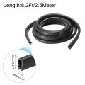 Uxcell Edge Trim Black U Shape Protector Rubber With Steel Clips Fits 5 64 -1 8 2ft 2 5meter Length Door Guards