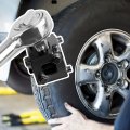 Brake Caliper Compression Tool With 3 8 In Square Drive 6 Sided Piston For Discs Steel Rear Brake Reset Black