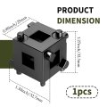 Brake Caliper Compression Tool With 3 8 In Square Drive 6 Sided Piston For Discs Steel Rear Brake Reset Black