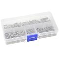 400pcs M2 5 Cup Point Grub Screw Set A2-70 304 Stainless Steel Hex Socket Screws Din916 Gb80 Assortment Kit Sizes 4mm 6mm 8mm 