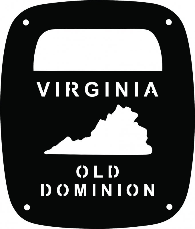 Jeeptails State Of Virginia Tail Lamp Light Covers For Jeep Cj Or Yj And Tj Wranglers Black Set 2