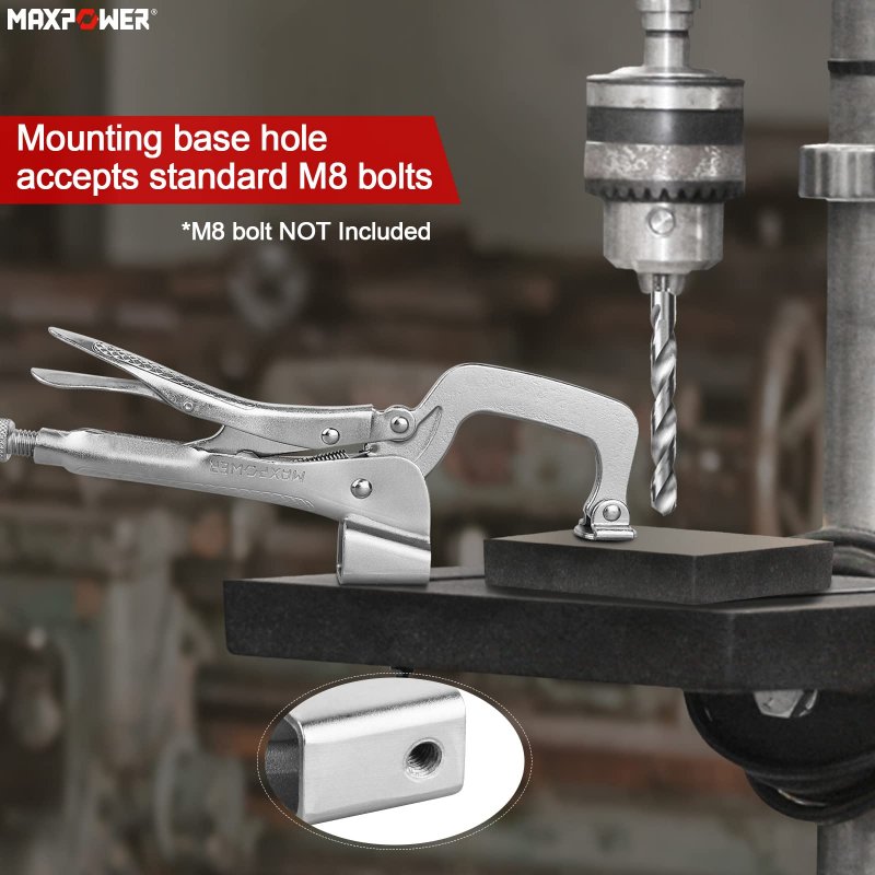 Maxpower Bench Clamp 11-inch Welding Table Mount Locking C-clamps Pack Of 2