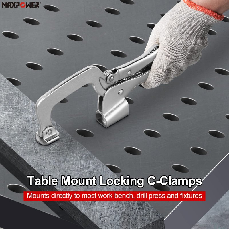 Maxpower Bench Clamp 11-inch Welding Table Mount Locking C-clamps Pack Of 2