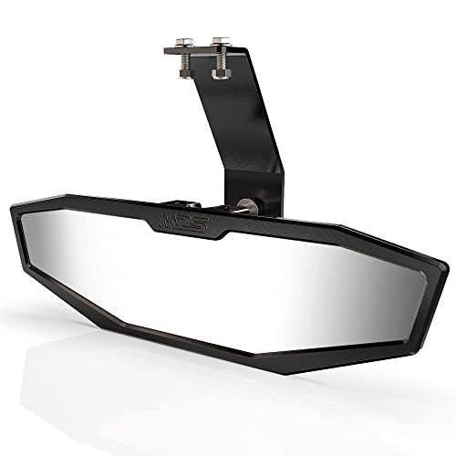 Mzs Aluminum Utv Center Rear View Mirror Maverick Trail Rrarview Adjustable Black For 2018-2023 And Sport 2021-2023 Commander