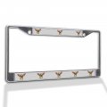 Fastasticdeals Metal Insert License Plate Frame Chihuahua Head Weatherproof Car Accessories Chrome 2 Holes Solid 
