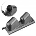 Qiilu Universal Dual Pillar Gauge Pod 52mm 2 Inch Twin Holes Meter Mount Holder Bracket To Vehicle S A-pillar