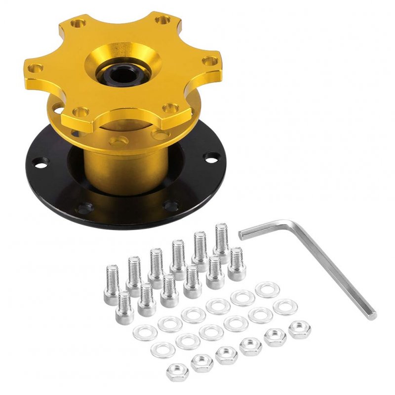 Golden Universal Car Steering Wheel Hub Adapter Quick Release Racing Off Boss
