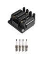 Ena Set Of 1 Ignition Coil Pack And 4 Platinum Spark Plug For Volkswagen 2007 2008 2009 Jetta City 2001 2002 2003 2004 2005 