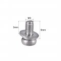 Uxcell M3 X 6mm Stainless Steel Phillips Pan Head Machine Screws Bolts Combine With Spring Washer And Plain Washers 20pcs