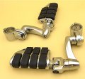 Xkh Group Motorcycle Chrome Adjustable Dually Highway P-clamps Large Footpeg Footrest For V-star Roadstar Suzuki Boulevard
