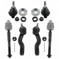 6pcs Front Inner Outer Tie Rod Upper Ball Joints For Ford Fusion 2006 2012 Lincoln Mkz 2007 Zephyr Mercury Milan 2009 Es800102 