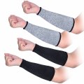 2 Pairs Forearm Protector Sleeve Cut Resistant Level 5 Protection Arm Sleeves 10 Comfortable Thin Skin For Women Men Work Black 