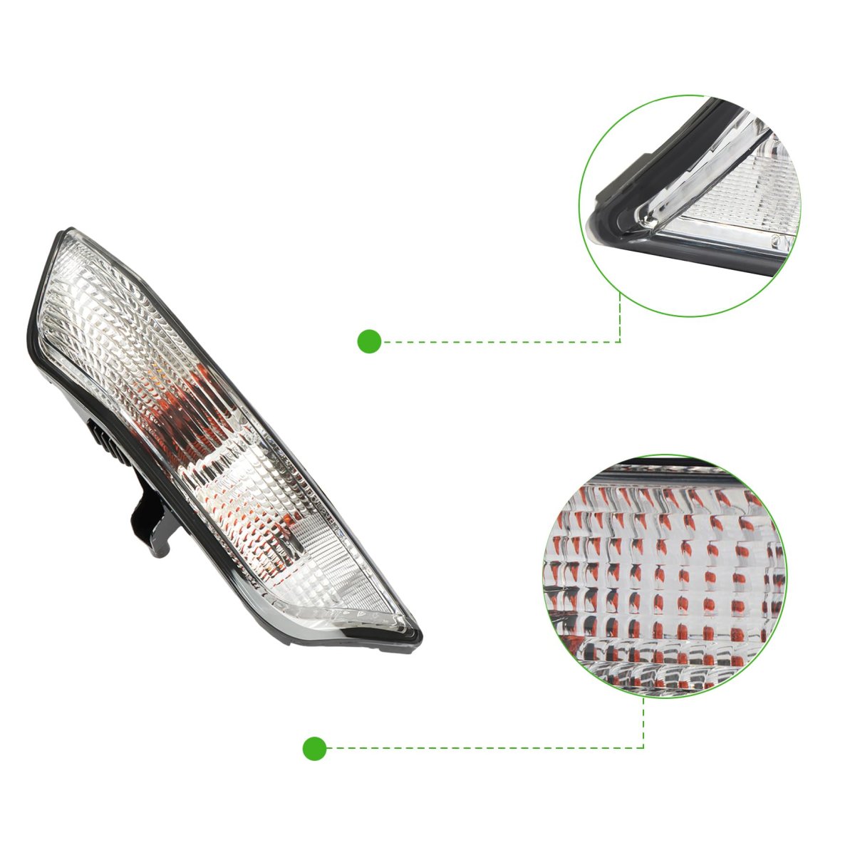 1 Pcs Turn Signal Light Lamp Replacement For Mustang 2015-2017 Oe Right Side With Bulb
