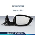 Mirrors Power Pair For Honda Accord Sedan 2018-2022 3-pin Manual Folding Glossy Black