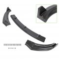 Ocpty 3pcs Carbon Look Car Front Bumper Spoiler Lip