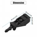 X Autohaux 2pcs 6e0955985 Front Windshield Wiper Nozzles Spray Jet For Volkswagen Jetta 1999-2012 Golf Bora Polo