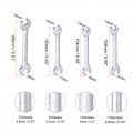 Uxcell Double Open-end Wrench Set 5 5-18mm Metric Cr-v Steel With Rolling Pouch 8-piece