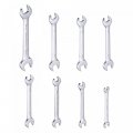 Uxcell Double Open-end Wrench Set 5 5-18mm Metric Cr-v Steel With Rolling Pouch 8-piece