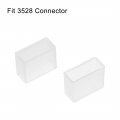 Uxcell 100pcs Silicone Plug Fit 3528 8mm Wide Led Tube Strip Light End Cap Cover White