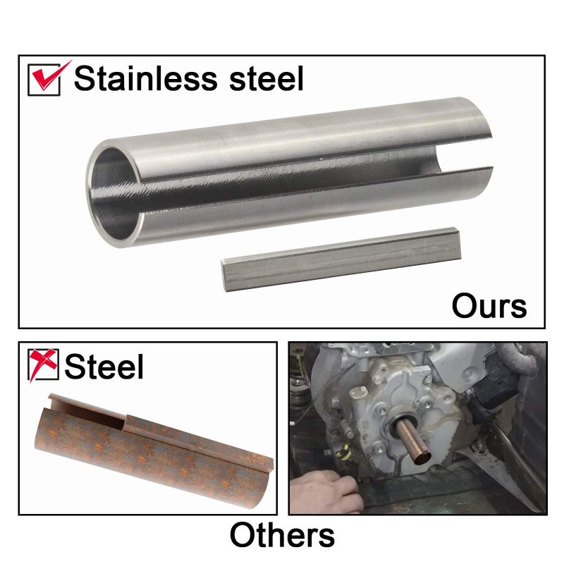 Stainless Steel Shaft Adapter 5 8 In To 3 4 X Crank Sleeve For Gas Engine Pulley Bore Reducer With 16 Key