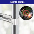 Uxcell T Pipe Clamp Connector 4pcs Structural Chain Link Fence Stainless Steel Corner Fitting End Rails Fit Od 1-1 4 Inch 30mm