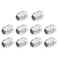 Car Auto 8an Male Weld On Fitting Bung Hose Adapter Fuel Oil Aluminum Alloy Silver Tone Pack Of 10 