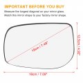 X Autohaux Car Rearview Left Side Heated Mirror Glass With Backing Plate 879090d260 For Toyota Yaris 2006