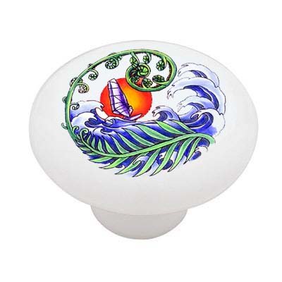 Wind Surfer Decorative High Gloss Ceramic Drawer Knob