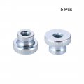 Uxcell Knurled Thumb Nuts 5pcs M10x1 5mm Iron Round Knobs Fasteners For 3d Printer Parts Silver Tone