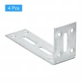 Uxcell Adjustable L Corner Braces 4pcs 120 X 60 40mm Stainless Steel Code 90 Degree Slotted Angle Brace Bracket For Furniture