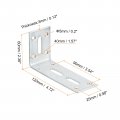 Uxcell Adjustable L Corner Braces 4pcs 120 X 60 40mm Stainless Steel Code 90 Degree Slotted Angle Brace Bracket For Furniture