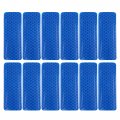 X Autohaux Car Reflective Stickers Night Visibility Warning Rear Bumper Tape Universal Adhesive Decal For Auto Blue 3 8cm 12pcs